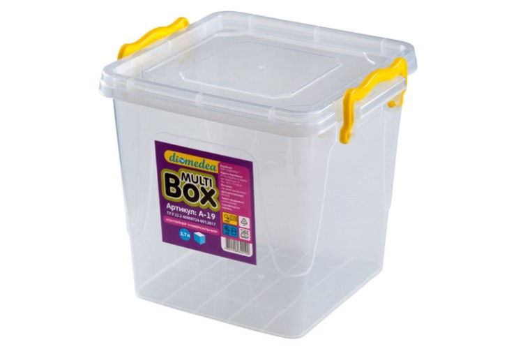 Контейнер універсальний Multi-Box 3,7 л (A-19) квадратний з ручками