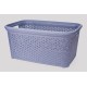 Basket without lid with frame 50 l grey-blue (K2-121)