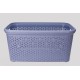 Basket without lid with frame 50 l grey-blue (K2-121)