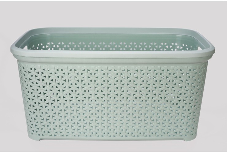Корзина без крышки с рамкой 50 л светло-фисташковый (K2-374)