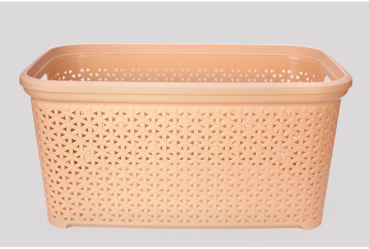 Корзина без крышки с рамкой 50 л бежевый (K2-406)