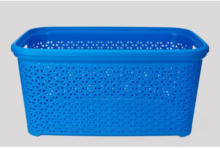Basket without lid with frame 50 l blue (K2-439)