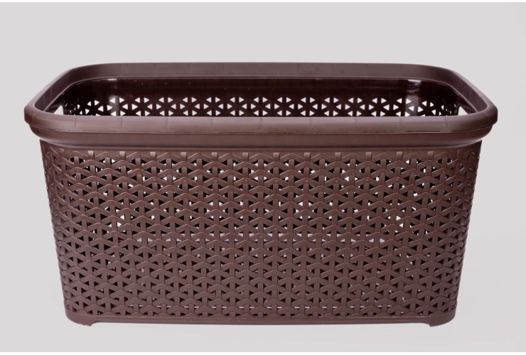 Корзина без крышки с рамкой 50 л коричневый (K2-534)