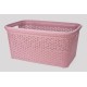 Корзина без крышки с рамкой 50 л темно-пудровый (K2-803)