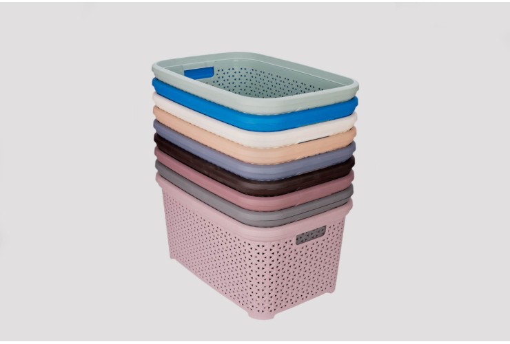 Корзина без крышки 26 л темно-пудровый (K5-803)