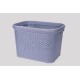 Корзина без крышки с рамкой 30 л серо-голубой (K4-121)