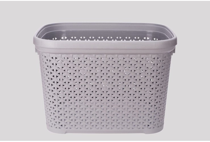 Корзина без крышки с рамкой 30 л серый (K4-130)