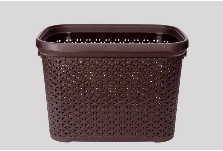Корзина без крышки с рамкой 30 л коричневый (K4-534)