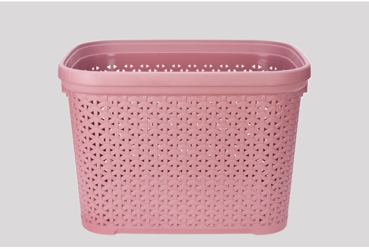 Корзина без крышки с рамкой 30 л темно-пудровый (K4-803)
