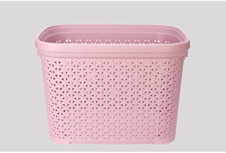 Корзина без крышки с рамкой 30 л пудровый (K4-805)