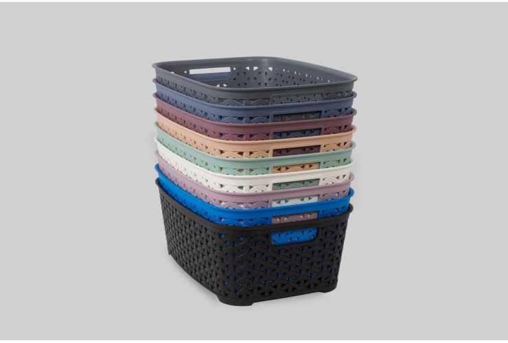 Basket without lid 4.7 L grey-blue (K11-121)