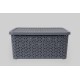 Корзинка с крышкой 10 л серый (K13-130)