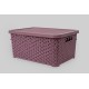 Корзинка с крышкой 10 л тёмно-пудровый (K13-803)