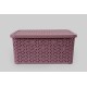 Корзинка с крышкой 10 л тёмно-пудровый (K13-803)