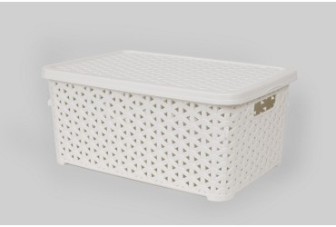 Корзина с крышкой низкая 6 л (K12-010)