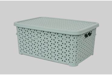 Корзина с крышкой низкая 6 л (K12-374)