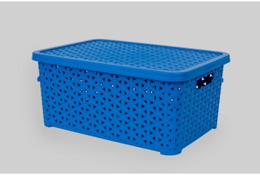 Корзина с крышкой низкая 6 л (K12-439)