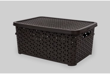 Корзина с крышкой низкая 6 л (K12-534)