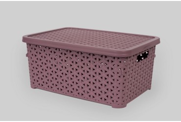 Корзина с крышкой низкая 6 л (K12-803)