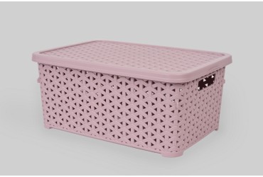 Корзина с крышкой низкая 6 л (K12-805)