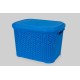 Корзина с крышкой 30 л голубой (K14-439)