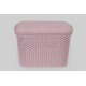 Корзина с крышкой 30 л пудровый (K14-805)